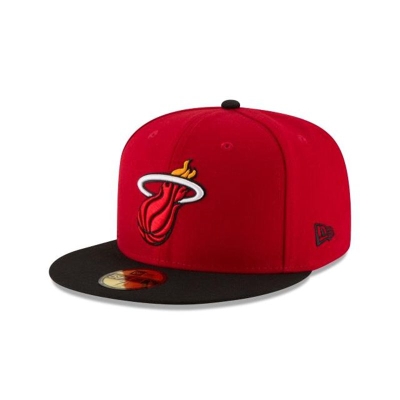 Red Miami Heat Hat - New Era NBA 2Tone 59FIFTY Fitted Caps USA9604158